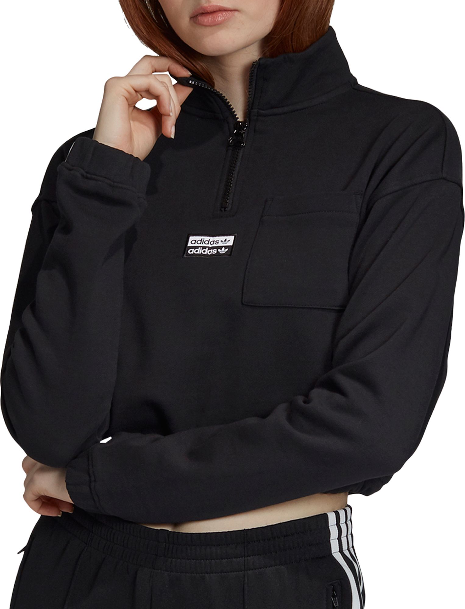 adidas women's half zip sweatshirt