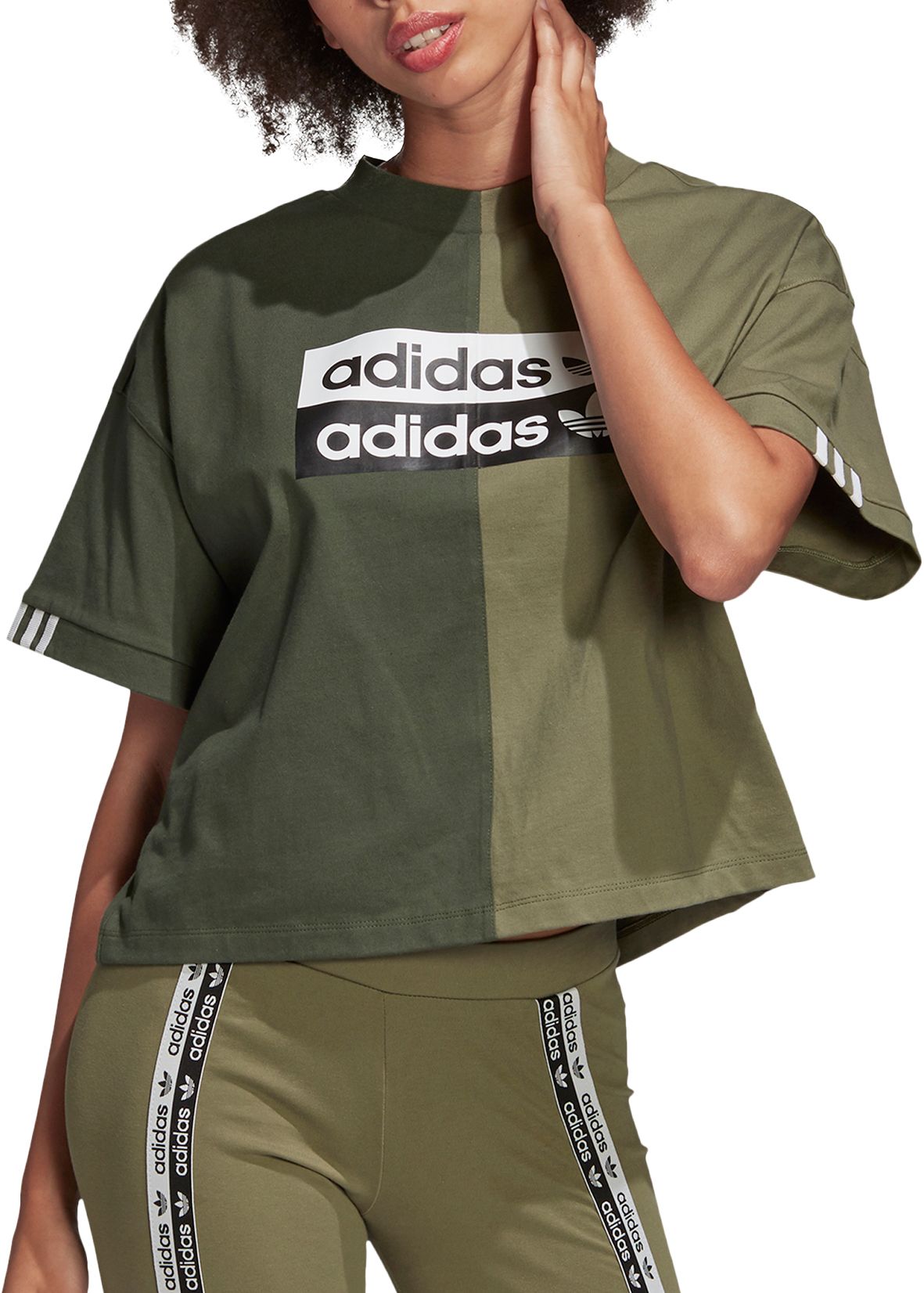 adidas logo shirt womens