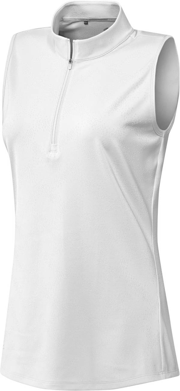 adidas Women's Jacquard Sleeveless Golf Polo