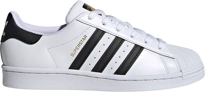 adidas Superstar Sneakers Womens 6.5 White Black Shell Toe Lace Up Shoes