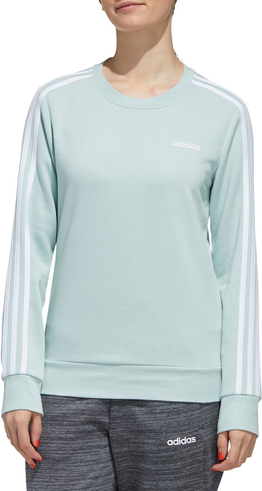 grey adidas sweatshirt womens