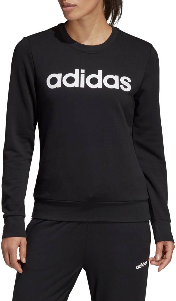 Download adidas Women's Essentials Linear Crew Neck Sweatshirt ...