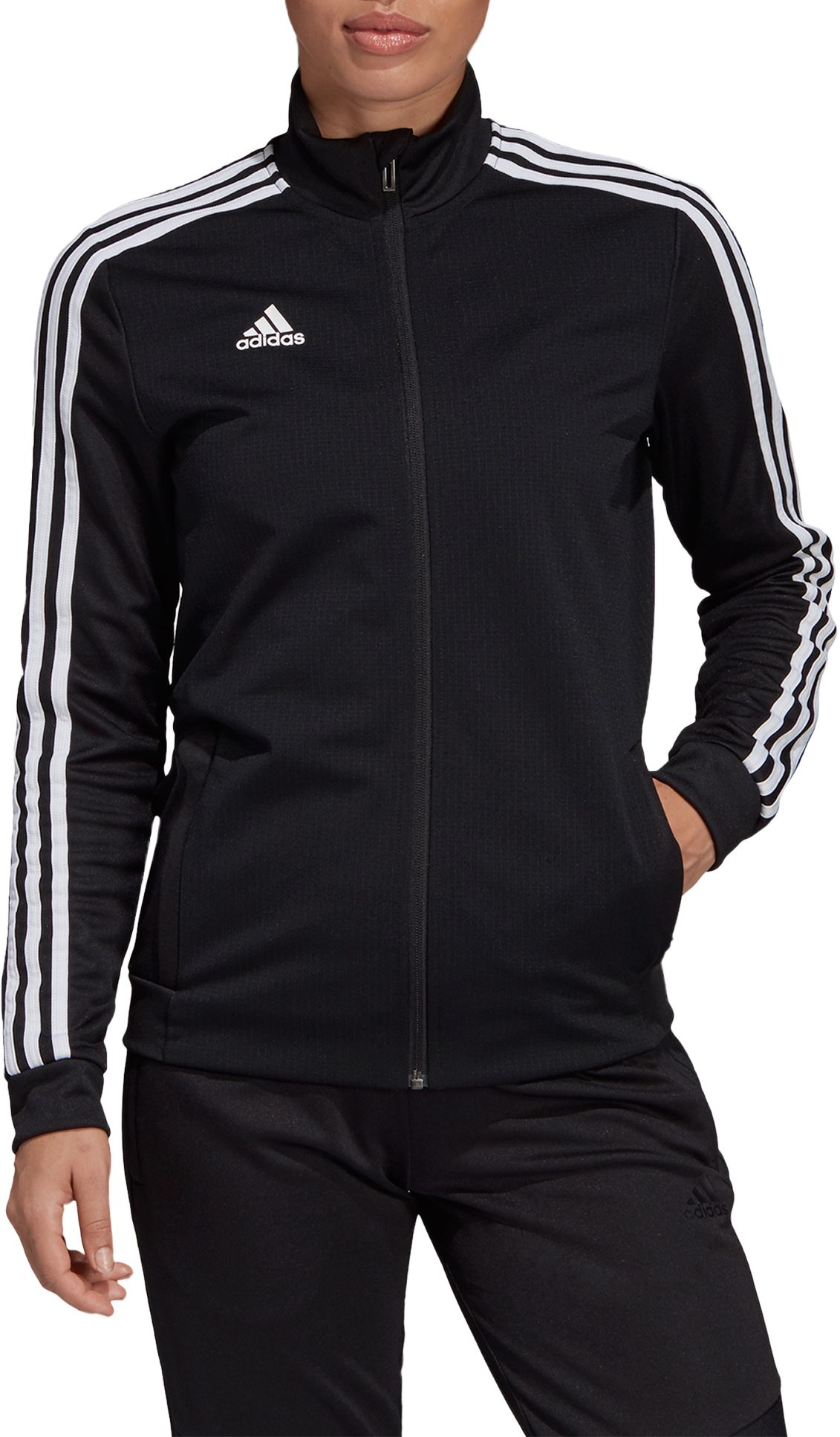 adidas womens black and white jacket