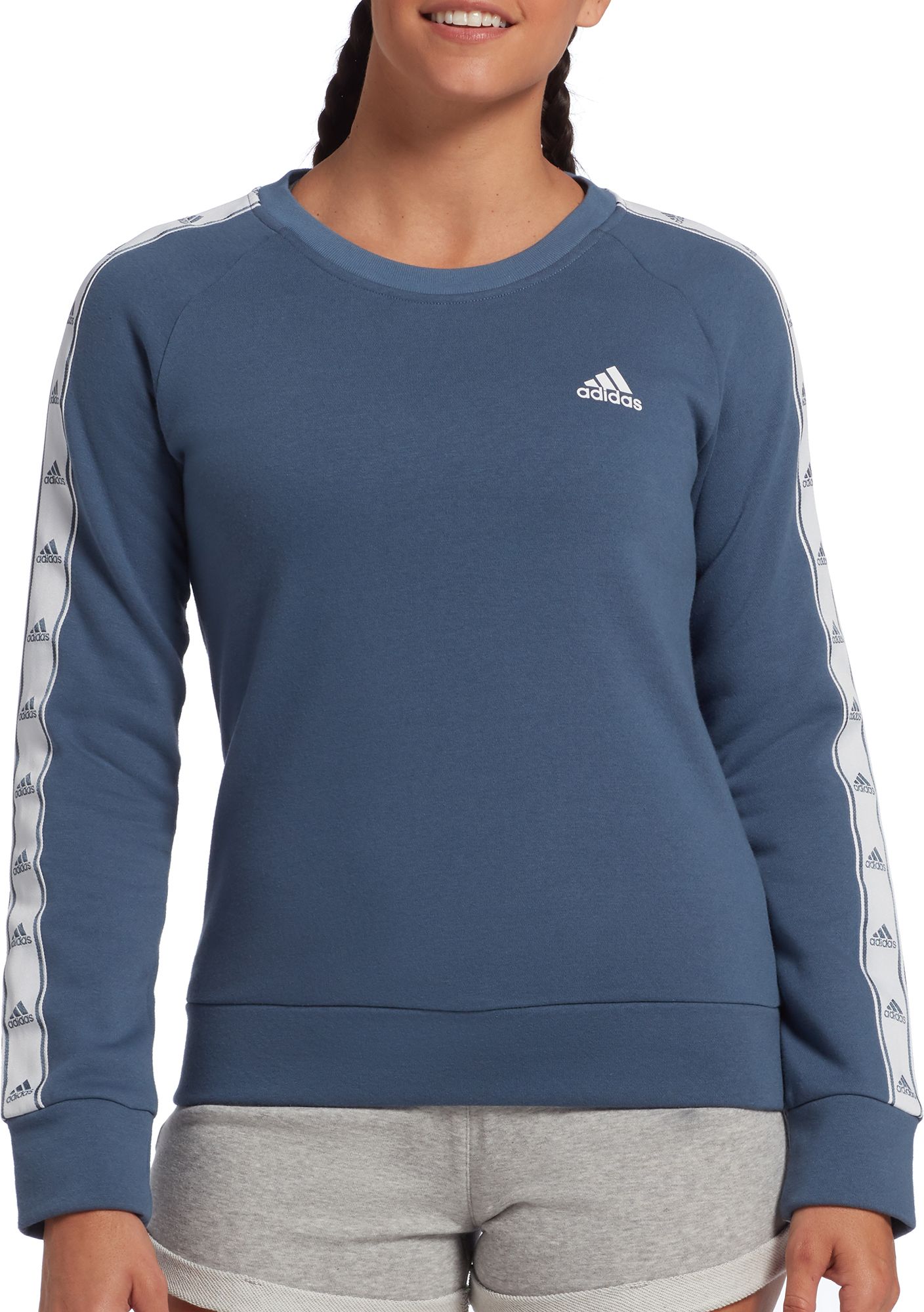 adidas blue crew neck sweatshirt