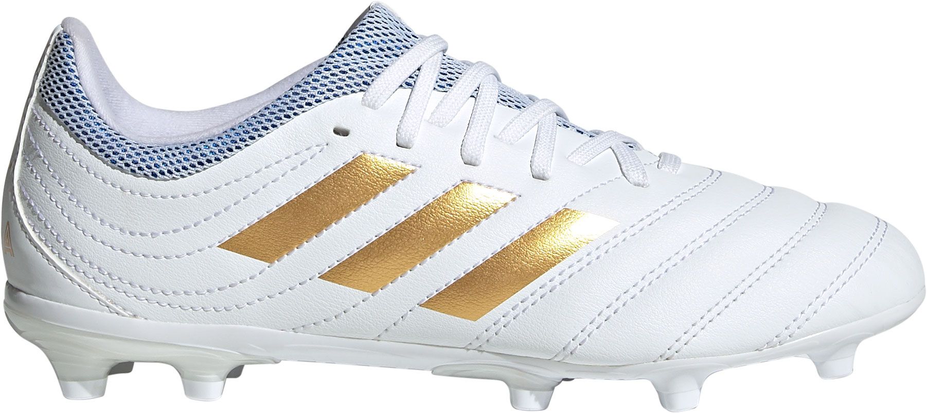 white and gold adidas soccer cleats