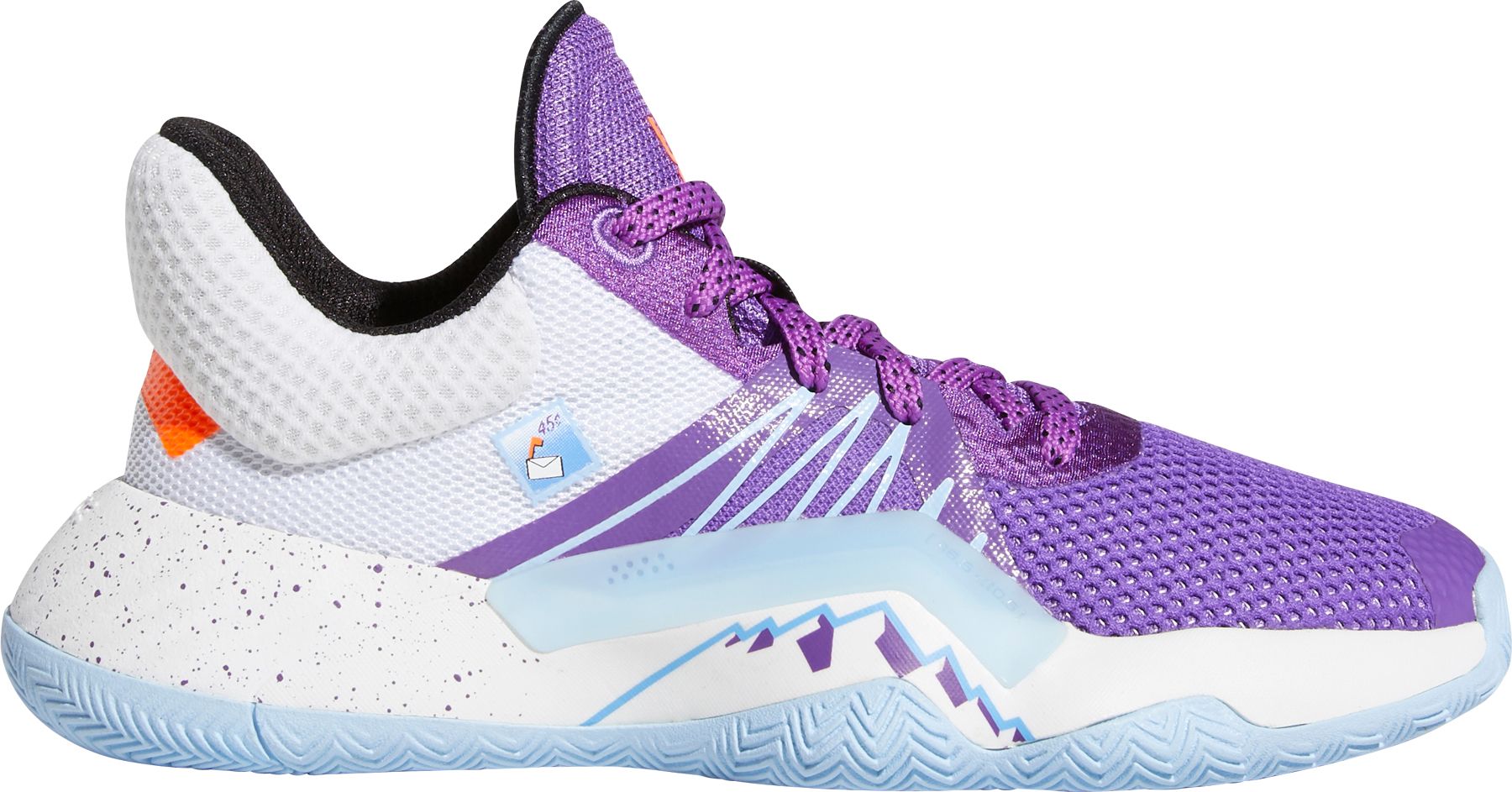 kids purple basketball shoes