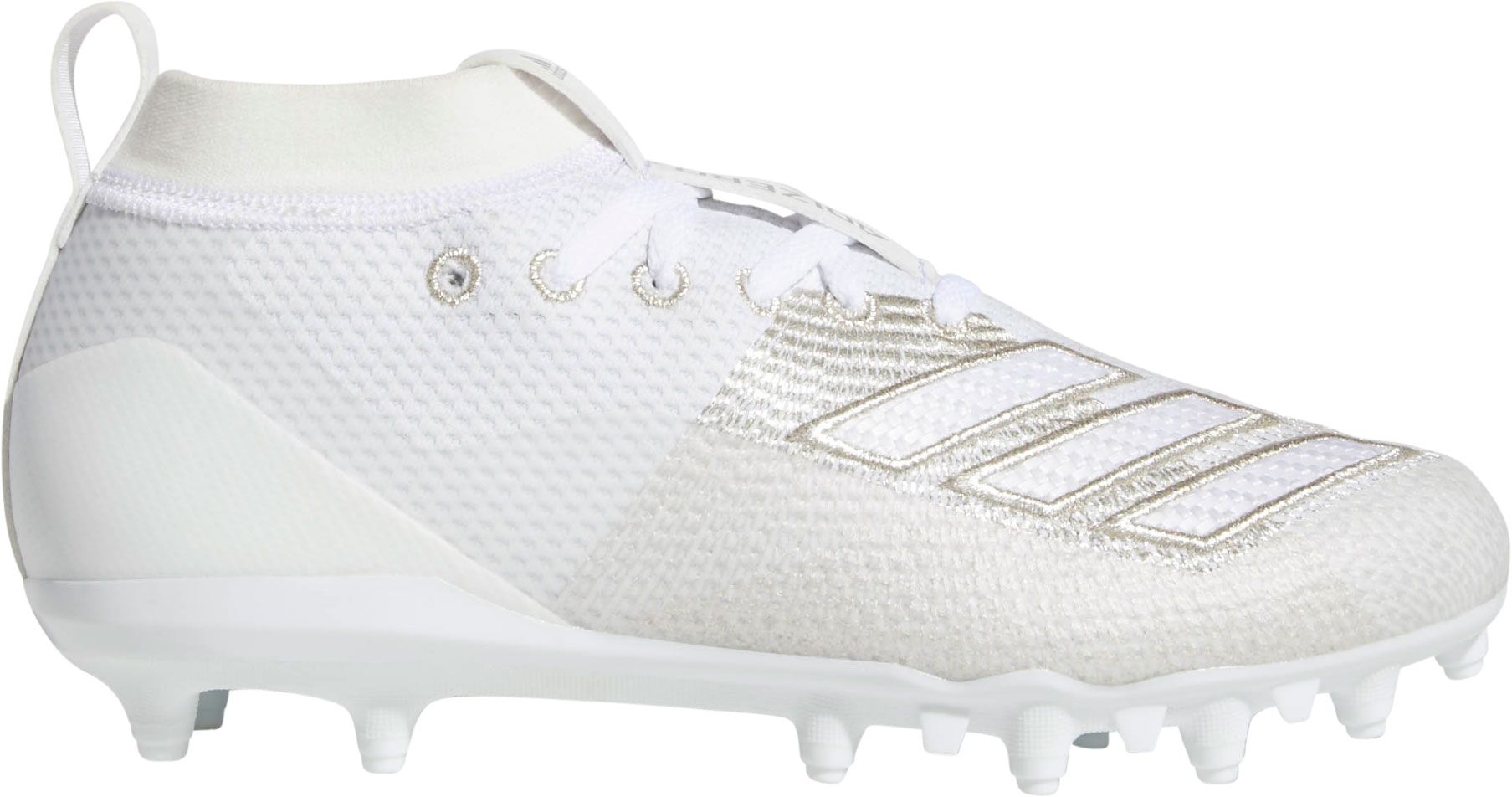 all white adizero football cleats