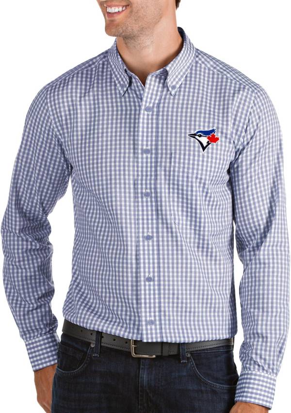 Antigua Men's Toronto Blue Jays Structure Royal Long Sleeve Button Down Shirt product image