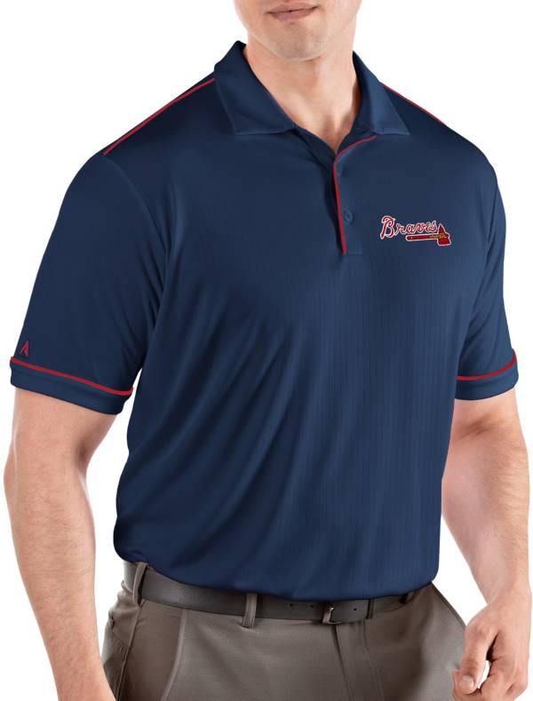 Antigua Men's Atlanta Braves Salute Navy Performance Polo