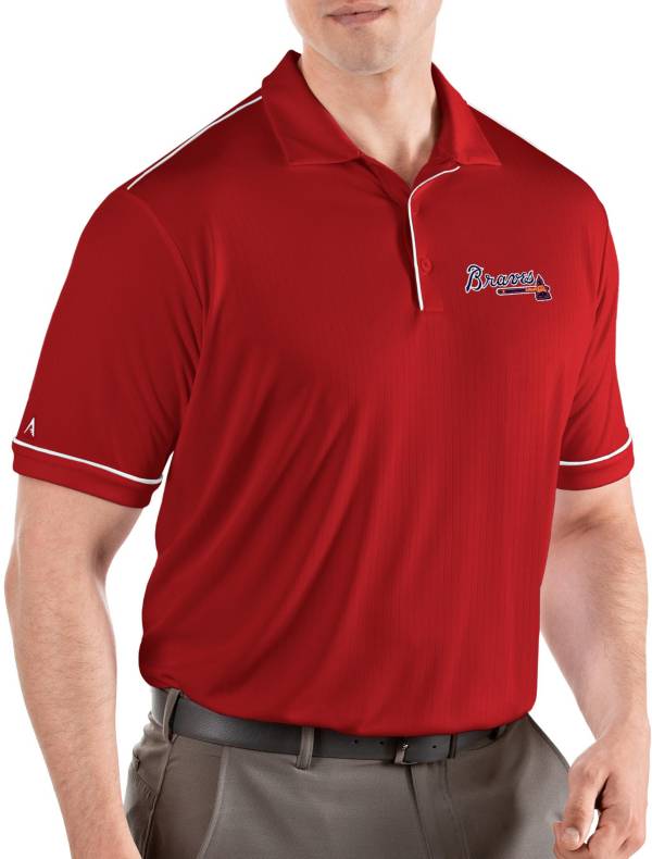 Antigua Men's Atlanta Braves Salute Red Performance Polo