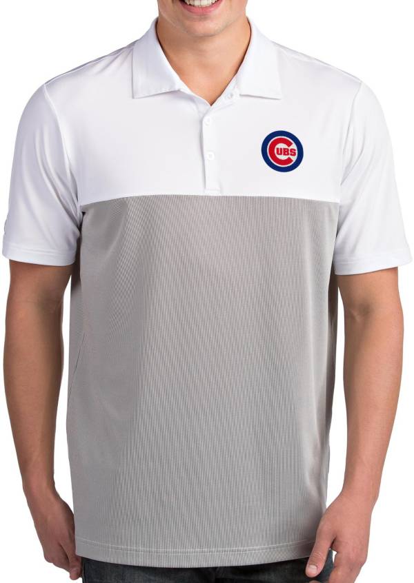 Antigua Men's Chicago Cubs Venture White Performance Polo