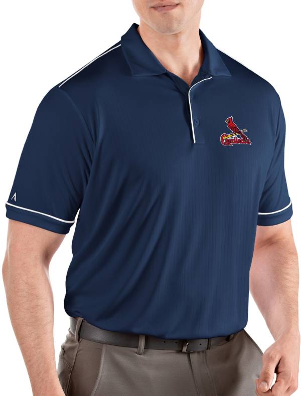 Antigua Men's St. Louis Cardinals Salute Navy Performance Polo