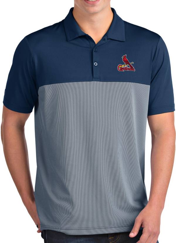 Antigua Men's St. Louis Cardinals Venture Navy Performance Polo