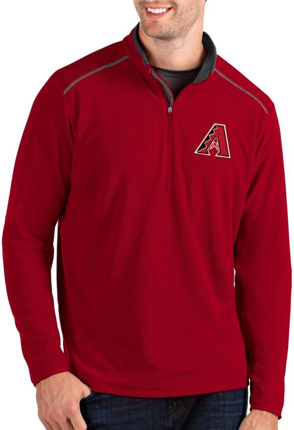 Antigua Men's Arizona Diamondbacks Red Glacier Quarter-Zip Pullover