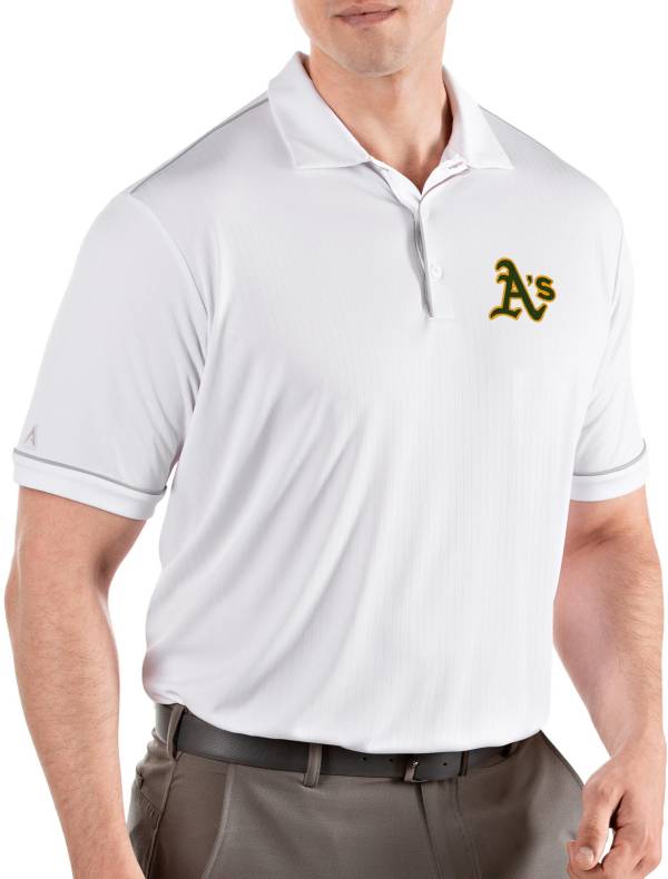 Antigua Men's Oakland Athletics Salute White Performance Polo