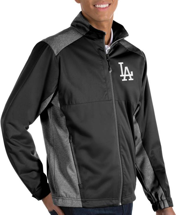 Antigua Men's Los Angeles Dodgers Revolve Black Full-Zip Jacket