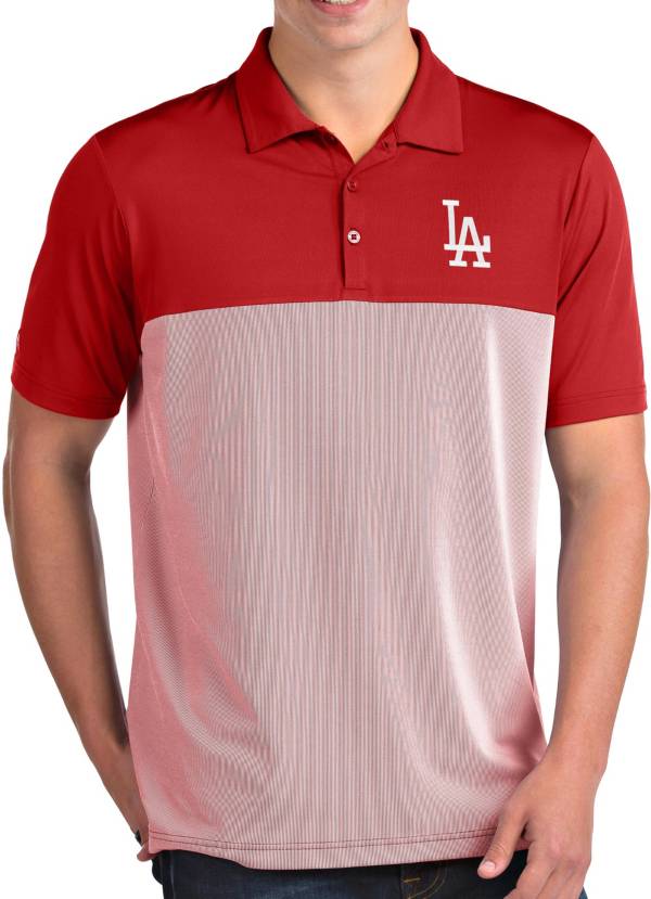 Antigua Men's Los Angeles Dodgers Venture Red Performance Polo