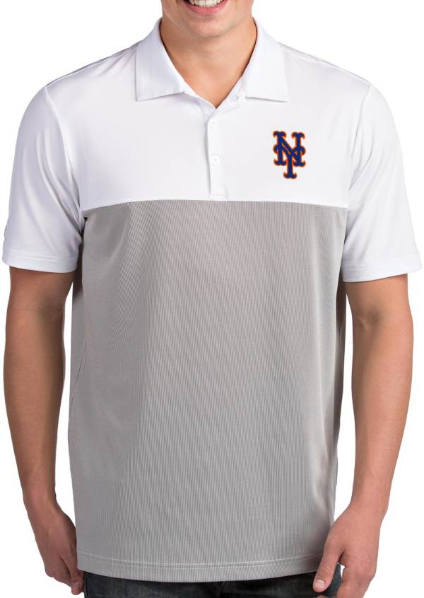 Antigua Men's New York Mets Venture White Performance Polo