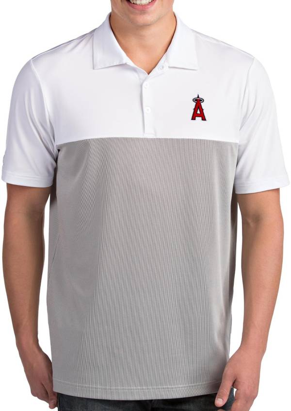 Antigua Men's Los Angeles Angels Venture White Performance Polo