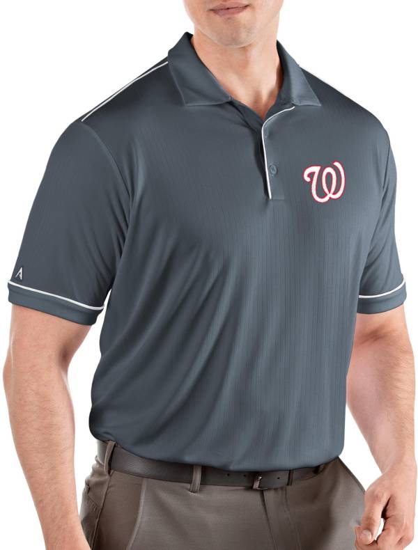 Antigua Men's Washington Nationals Salute Grey Performance Polo