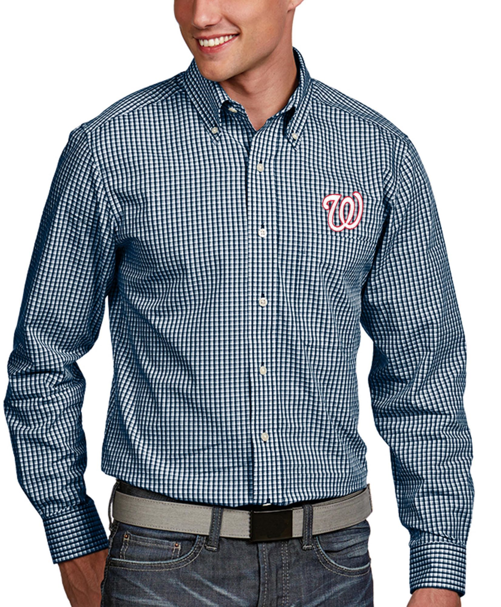 washington nationals button up shirt