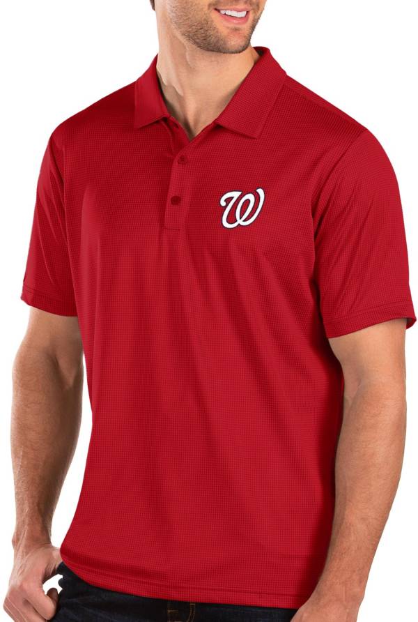 Antigua Men's Washington Nationals Red Balance Polo