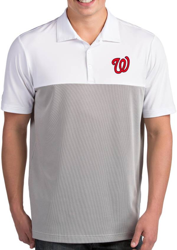 Antigua Men's Washington Nationals Venture White Performance Polo