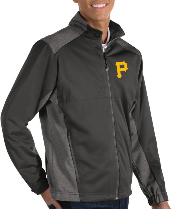 Antigua Men's Pittsburgh Pirates Revolve Grey Full-Zip Jacket