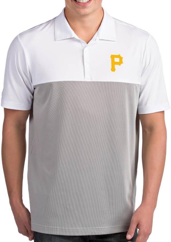 Antigua Men's Pittsburgh Pirates Venture White Performance Polo