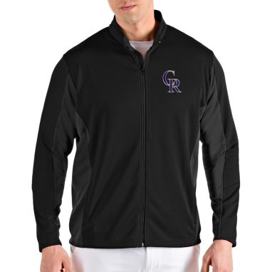 sorry, Antigua Men's Colorado Rockies Black Passage Full-Zip Jacket is currently out of stock
