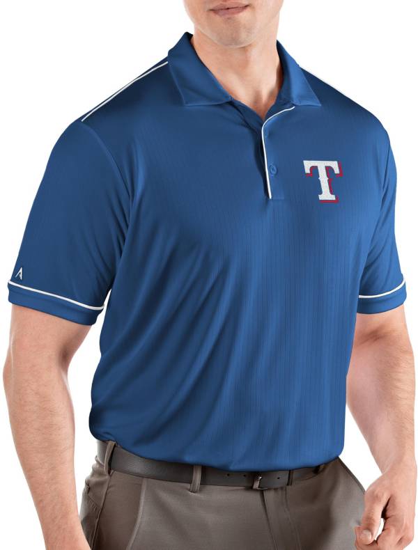 Antigua Men's Texas Rangers Salute Royal Performance Polo