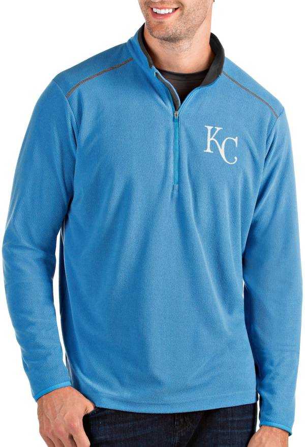 Antigua Men's Kansas City Royals Light Blue Glacier Quarter-Zip Pullover product image
