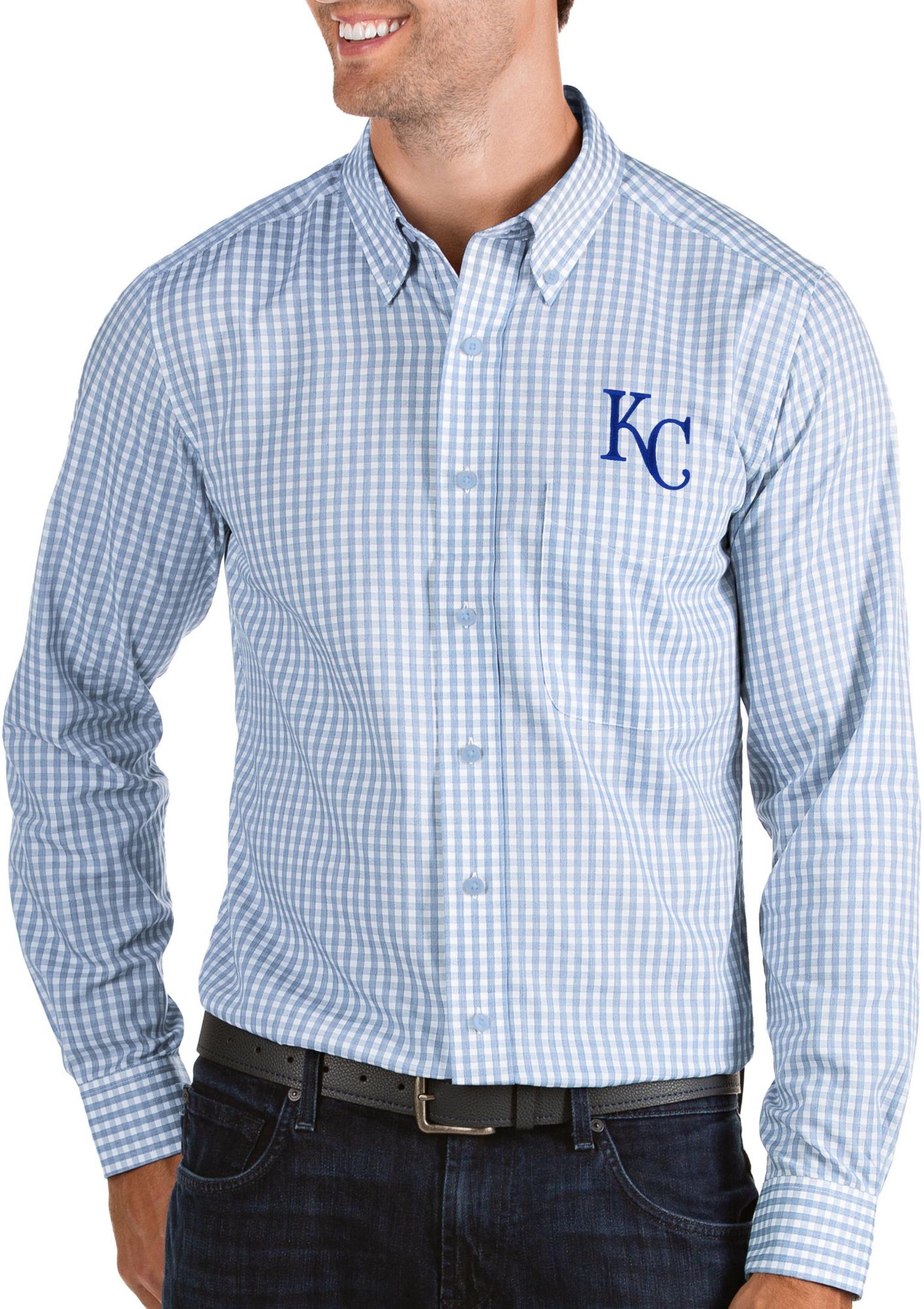 kc royals button up shirt