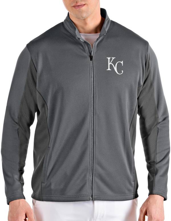 Antigua Men's Kansas City Royals Grey Passage Full-Zip Jacket product image