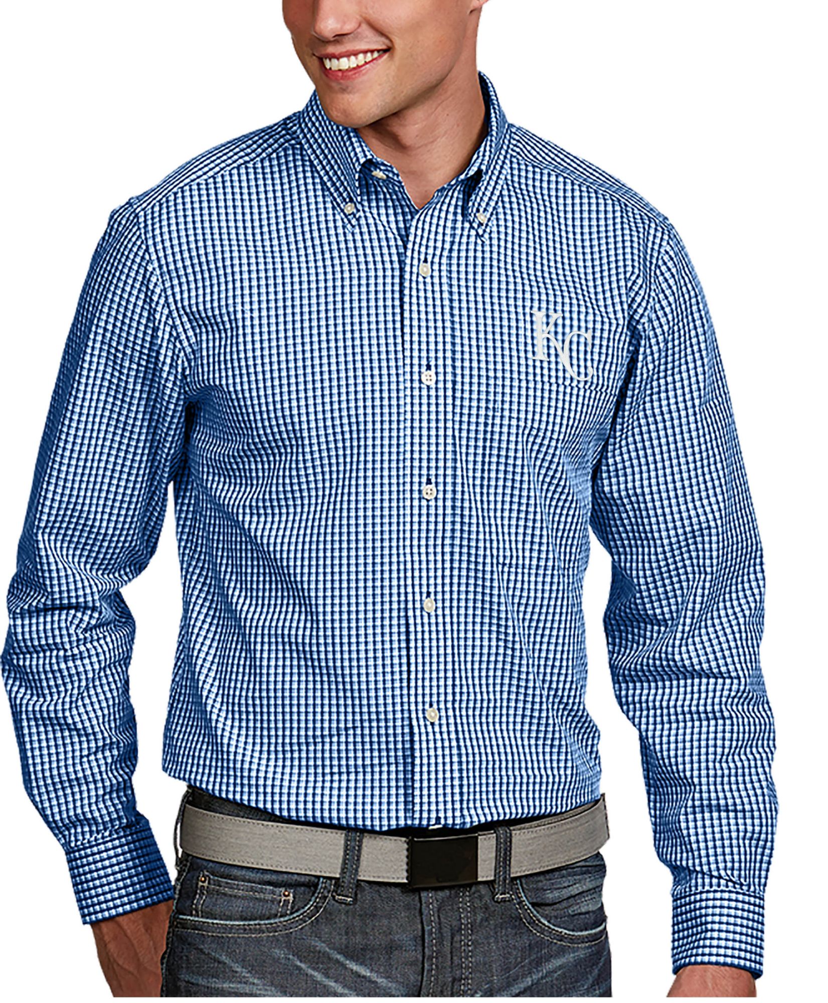 kc royals button up shirt