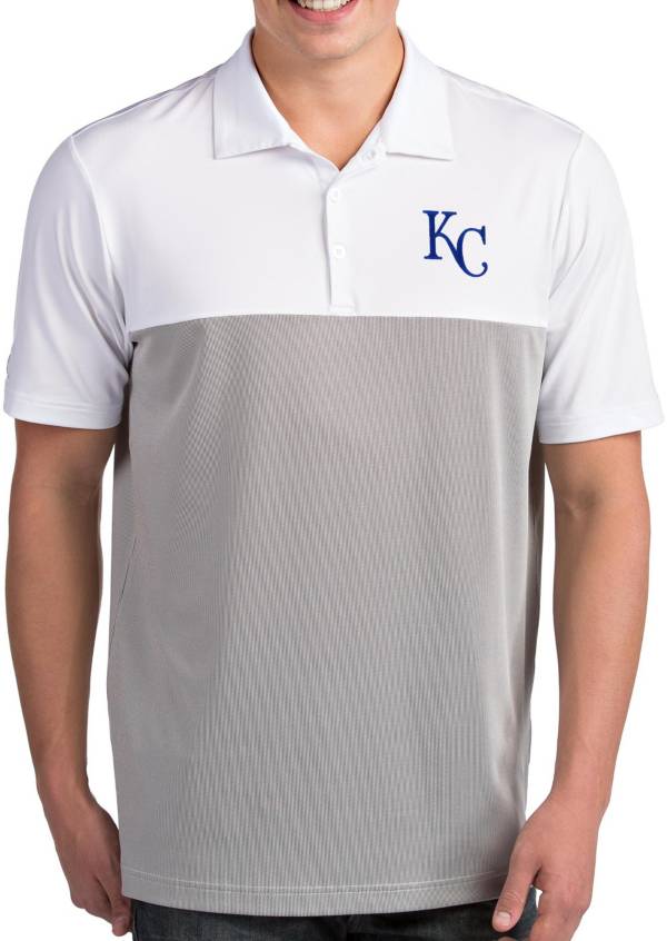 Antigua Men's Kansas City Royals Venture White Performance Polo