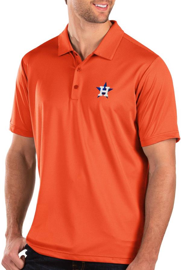 Antigua Men's Houston Astros Orange Balance Polo product image