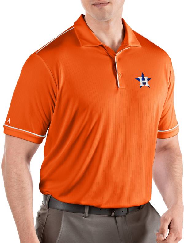 Antigua Men's Houston Astros Salute Orange Performance Polo