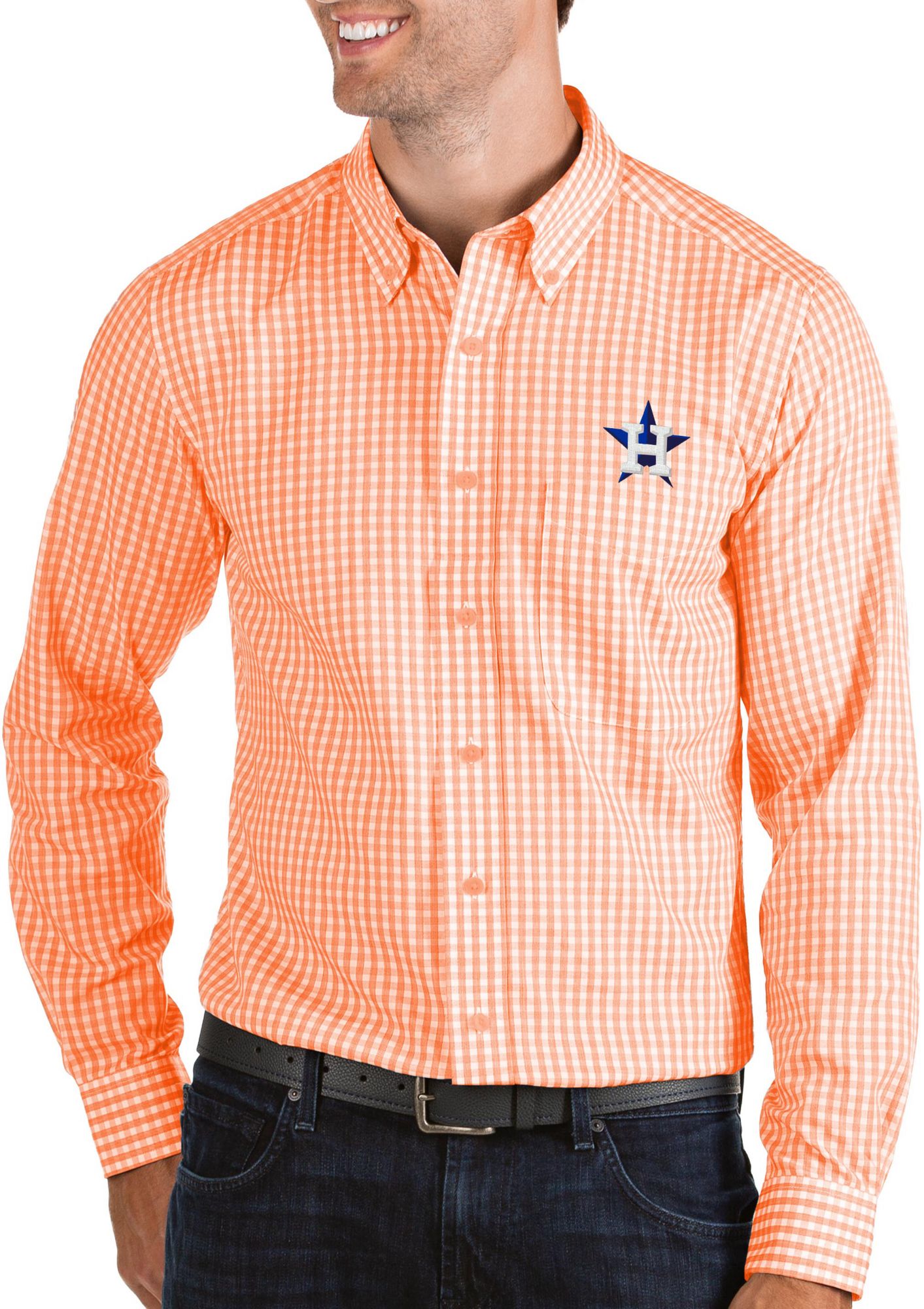 astros button up shirt