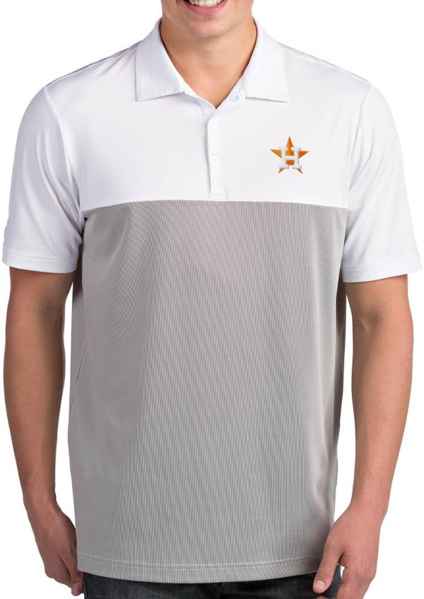 Antigua Men's Houston Astros Venture White Performance Polo