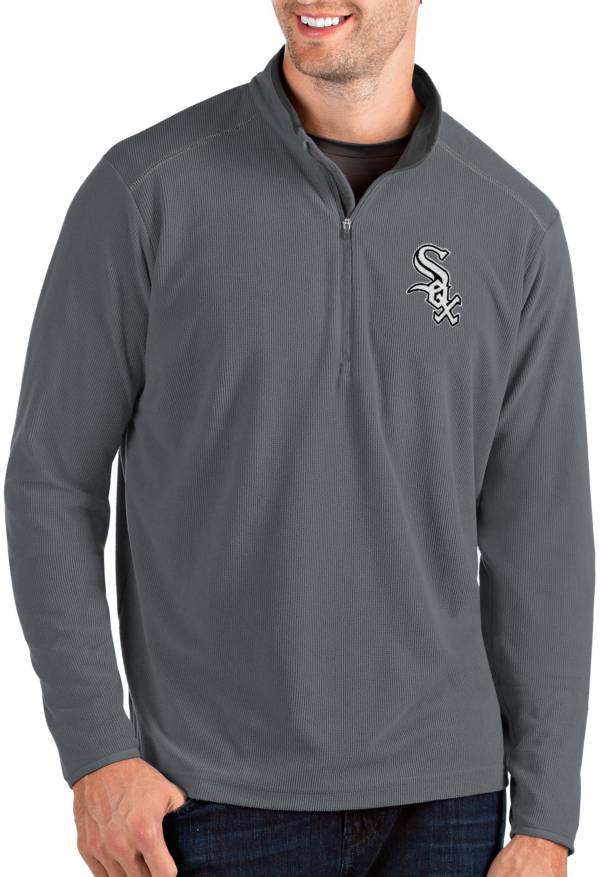 Antigua Men's Chicago White Sox Grey Glacier Quarter-Zip Pullover product image