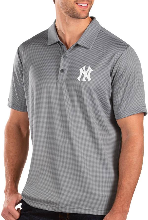 Antigua Men's New York Yankees Grey Balance Polo product image