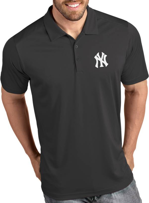 Antigua Men's New York Yankees Tribute Grey Performance  Polo product image