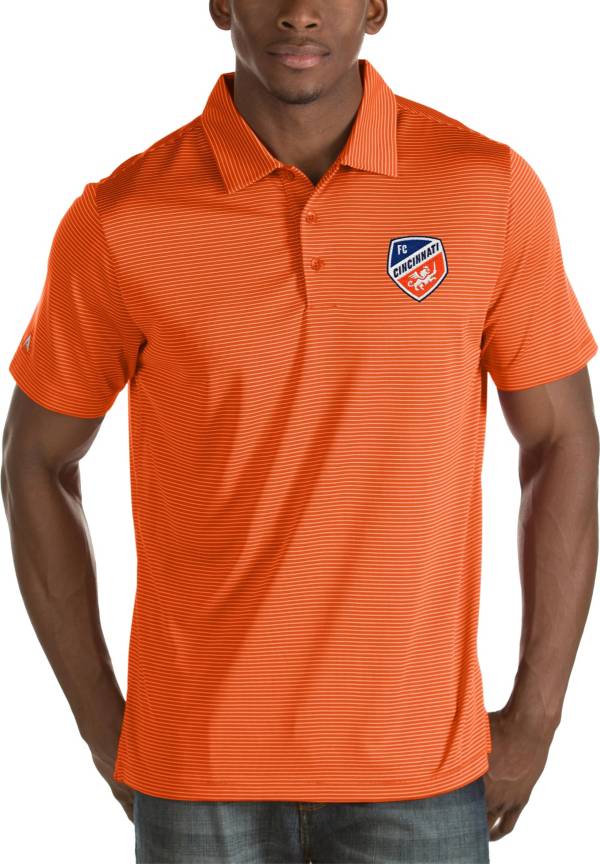 Antigua Men's FC Cincinnati Quest Orange Polo