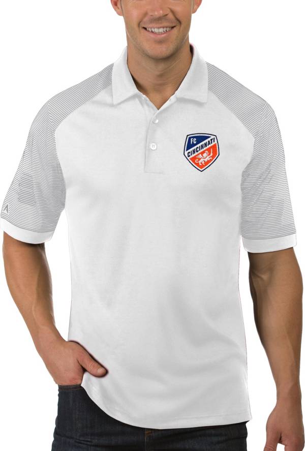 Antigua Men's FC Cincinnati Engage White Polo