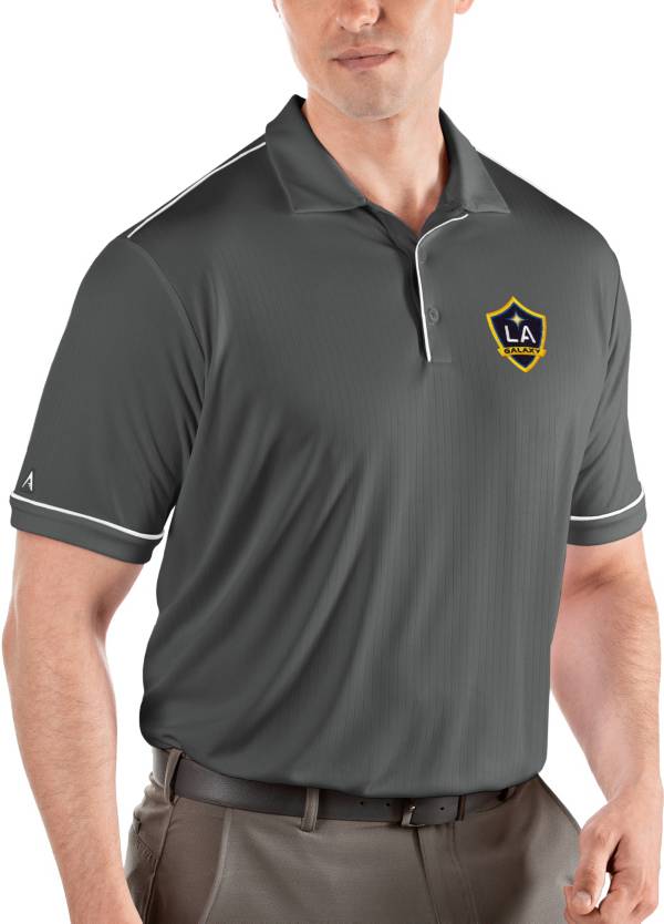 Antigua Men's Los Angeles Galaxy Salute Grey Polo