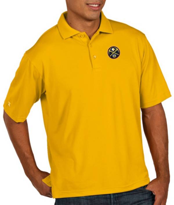 Antigua Men's Denver Nuggets Xtra-Lite Pique Performance Polo