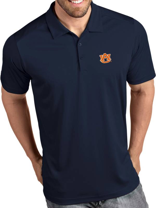 Antigua Men's Auburn Tigers Blue Tribute Performance Polo Dick's