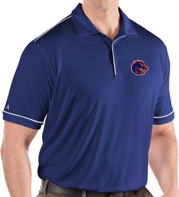 Antigua Men's Boise State Broncos Blue Salute Performance Polo