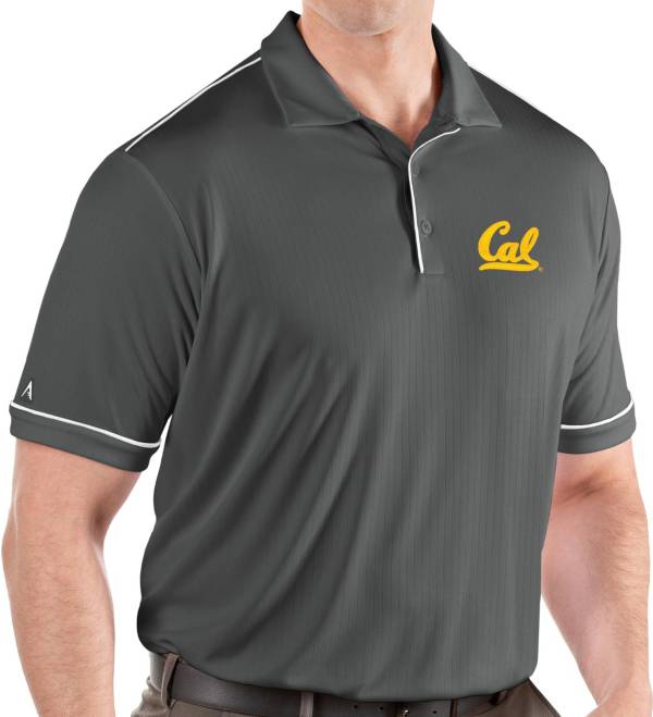 Antigua Men's Cal Golden Bears Grey Salute Performance Polo